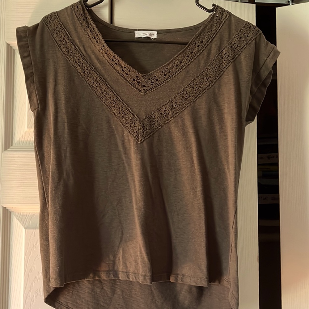 Olive green top